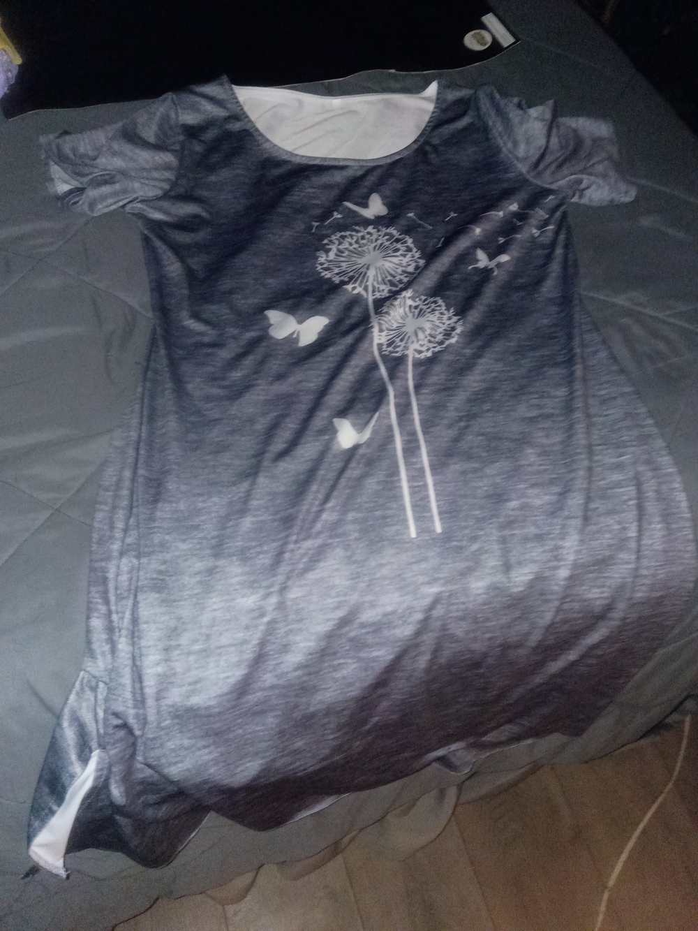 Women’s Grey Ombre Dandelion Tee Dress